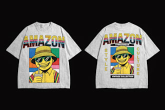 design retro vintage t shirt design for clothing brand