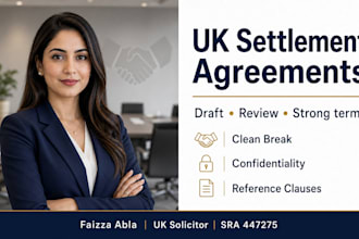 draft or review your UK settlement agreement as a solicito