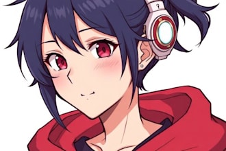 create a professional anime oc character for your project