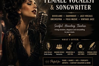 produce dixieland, darkwave, jazz vocals, orchestra, folk music, vintage, jazz