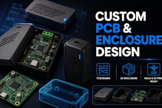 design custom pcb 3d enclosure pcb product electronics case mold and 3d printing