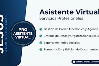ser tu asistente virtual y transcriptor de audios en espanol