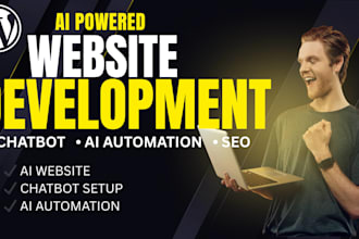 create and develop an ai website with smart chatbot integration and automations