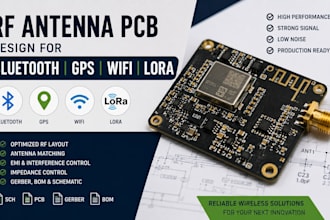design rf antenna pcb for bluetooth  gps wifi  and lora