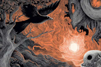 create dark art, horror or skull artworks illustration
