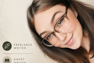 ghostwrite emotional romance or thriller fiction