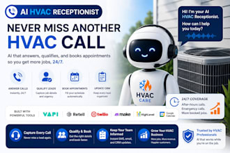 hvac ai receptionist appt booking inbound calling  CRM faqs ai caller vapi hvac