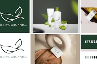 create natural organic skincare and beauty brand identity
