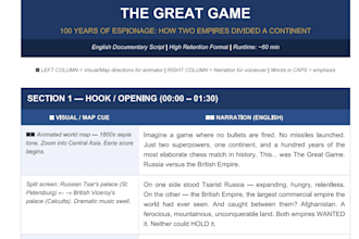 write a compelling youtube script on world history and geopolitics