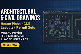 design architectural house plans and civil layouts