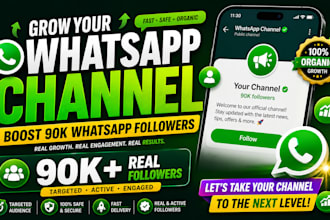 grow whatsapp channel and boost 90k whatsapp follower whatsapp channel promotion