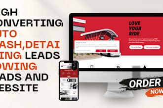 generate auto wash detailing repair towing leads and build website