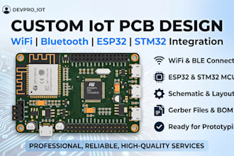 develop custom iot pcb design with wifi bluetooth esp32 stm32 integration