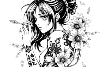 design a professional anime tattoo from your idea or concept