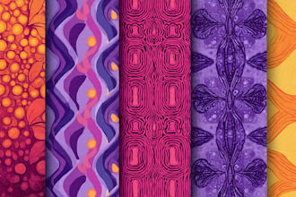 create unique seamless pattern, textile design