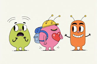 design cute cartoon characters