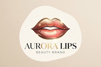 design a modern and glamorous lips logo for your beauty brand