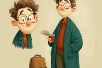 draw artistic cartoon characters