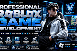 build a professional roblox game for you