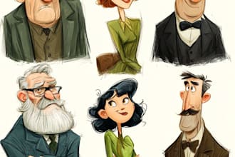create cartoon character design