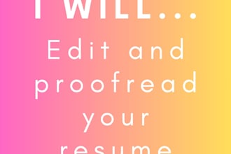 edit and proofread your resume