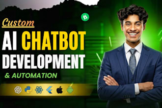 develop ai chatbot, ai website, ai web application and whatsapp chatbot