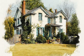 turn your home into watercolor painting
