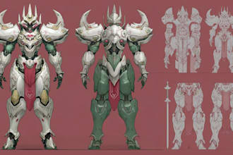 draw or design mechs robots concepts