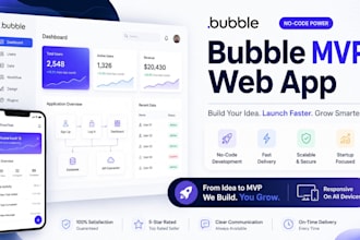 build your bubble mvp nocode web app and saas startup platform
