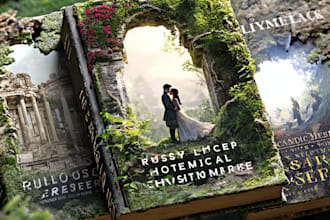 design erotic, fantasy romance book cover or ebook cover art