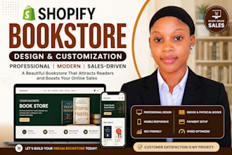 build a professional modern shopify bookstore for authors and ebook sellers