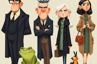 illustrate cartoon character design