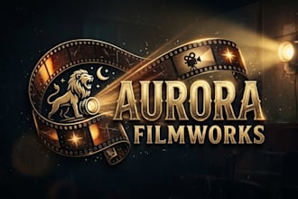 design a creative and cinematic celluloid logo for your brand