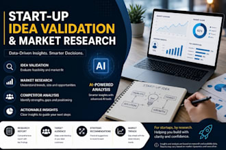 do startup idea validation, market research and competitor analysis