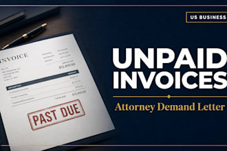 write a powerful US attorney demand letter for unpaid invoices
