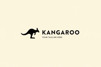 design outstanding kangaroo vintage logo in high definition