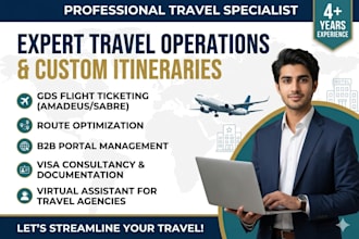 be your expert travel operations and custom itinerary planner