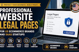 write website legal pages for US ecommerce brands