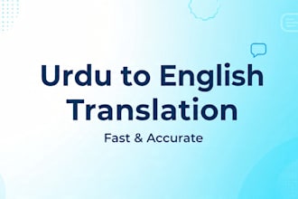urdu to english translation and data entry fast and accurate