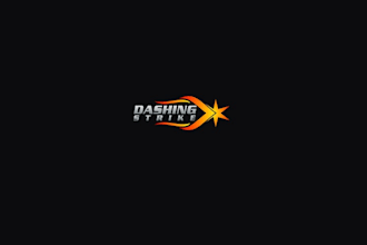 create indie game developer dashing strike logo