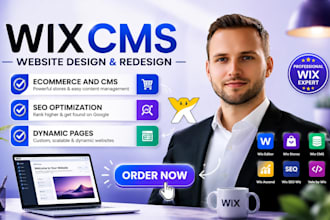 create wix website, wix ecommerce store, wix cms