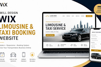 design wix limousine taxi booking transportation website