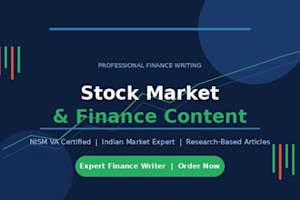 write stock market and mutual fund content for your website