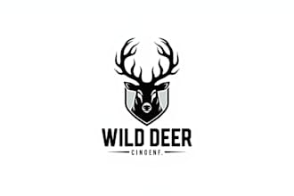 make eye catching wild deer mascot logo in my style