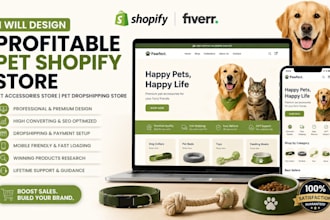 design profitable pet shopify store pet accessories store pet dropshipping store