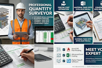 be your quantity surveyor and cost estimator