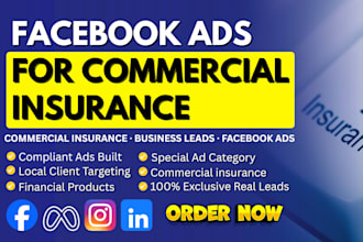 setup and manage meta facebook ads for commercial insurance