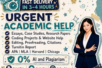 provide urgent assignment, research, case study