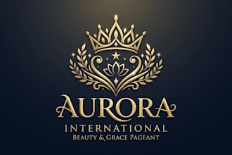 design an elegant and luxury pageant logo for your brand