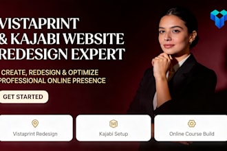 design redesign vistaprint website kajabi website kajabi online course